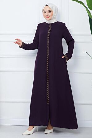 Gizem Taşlı Ferace Mürdüm HM2358