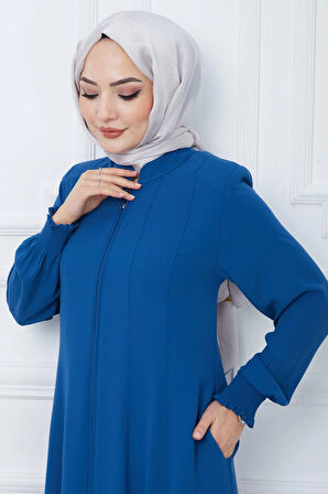 Parçalı Mevlana Ferace İndigo HM2362