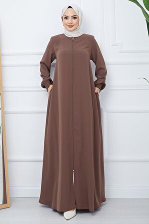 Kolları Gipe Detaylı Mevlana Ferace Kahverengi HM2031