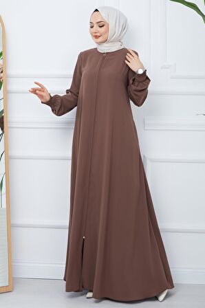 Kolları Gipe Detaylı Mevlana Ferace Kahverengi HM2031