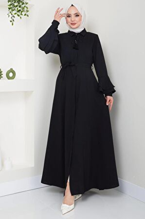 Kolu Volanlı Ferace Siyah HM2393