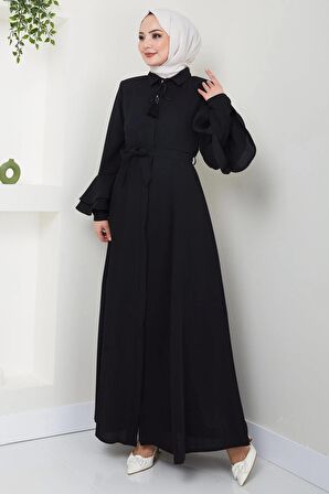 Kolu Volanlı Ferace Siyah HM2393