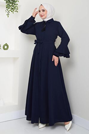 Kolu Volanlı Ferace Lacivert HM2393