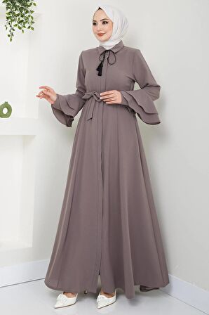 Kolu Volanlı Ferace Vizon Rengi HM2393