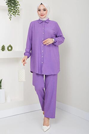Bürümcük Gömlekli Takım Lila HM2394