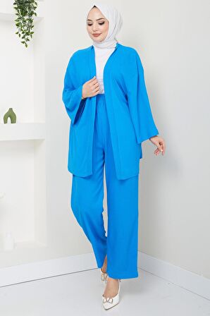 Kimono Pantolon Takım Mavi HM2434