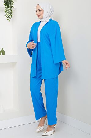 Kimono Pantolon Takım Mavi HM2434