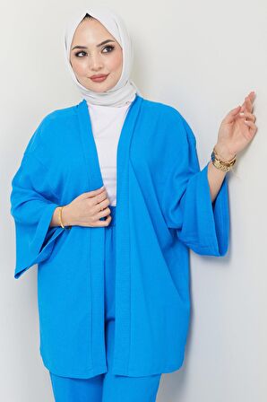 Kimono Pantolon Takım Mavi HM2434