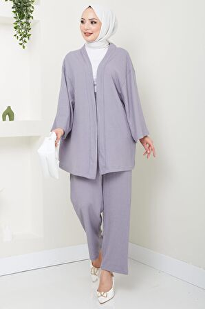 Kimono Pantolon Takım Gri HM2434