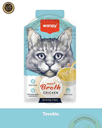 Wanpy Kedi Maması 18'li Tavuklu Mavi Set