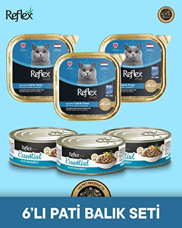 Reflex Plus Kedi Maması 6'lı Pati Balık Set