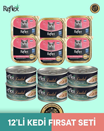 Reflex Plus Kedi Maması 12'li Kedi Fırsat Set