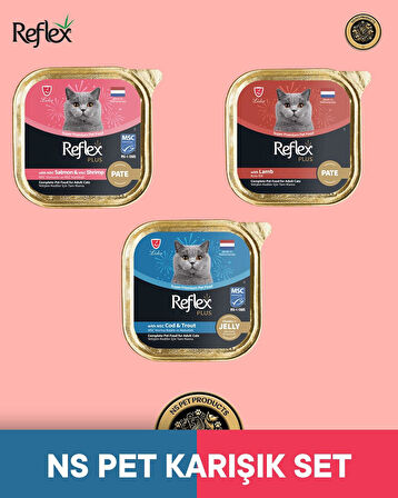 Reflex Plus Kedi Maması NS Pet 3'lü Karışık Set