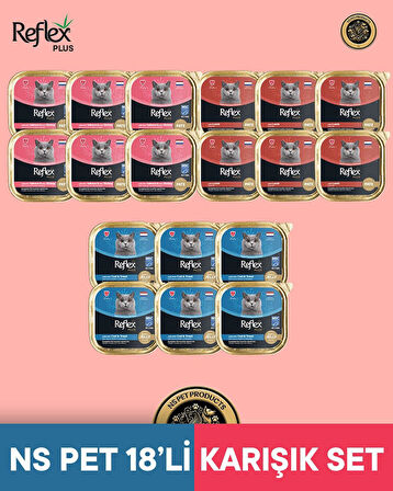 Reflex Plus Kedi Maması NS Pet 18'li Karışık Set