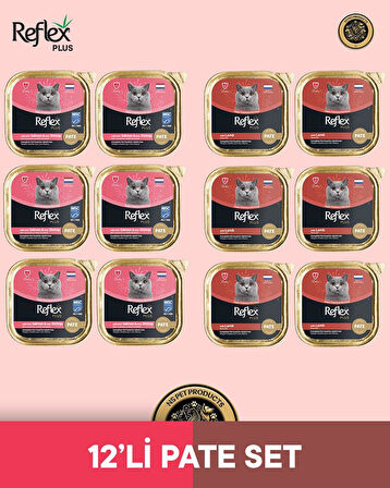 Reflex Plus Kedi Maması 12'li Pate Set