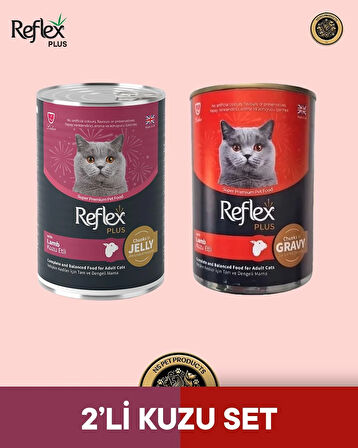 Reflex Plus Kedi Maması 2'li Kuzu Set