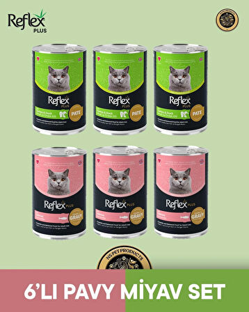 Reflex Plus Kedi Maması 6'lı Pavy Miyav Set