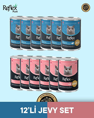 Reflex Plus Kedi Maması 12'li Jevy Set
