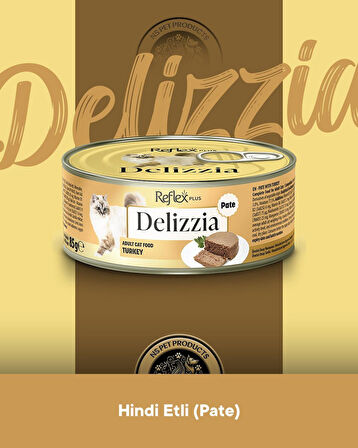 Reflex Plus Delizzia Yetişkin Hindi Etli Pate Kedi Maması 3x85 gram