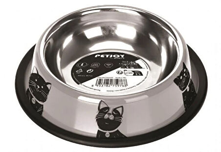 M-PETS PETJOY CATFAMİLY ÇELİK MAMA KABI (L) 910ML