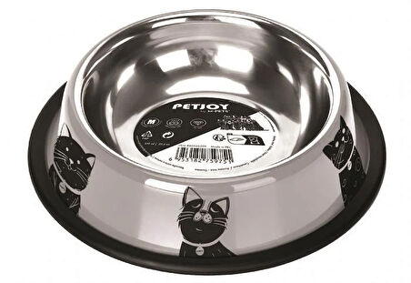 M-PETS PETJOY CATFAMİLY ÇELİK MAMA KABI (M) 610ML