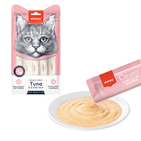 Wanpy Ton&Karides Krema Ödül 5x14gr Likit Kedi Ödülü