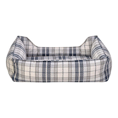 Pet Comfort Delta Lacivert Kareli Kedi ve Köpek Yatağı S 75x60 cm