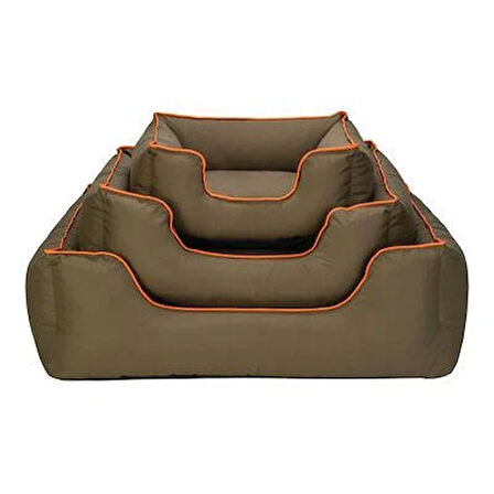 Pet Comfort Alpha Haki-Turuncu biyeli Köpek Yatağı M 80X65