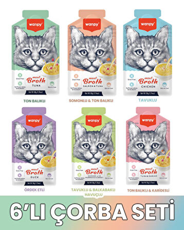 Wanpy Kediler İçin Çorba Seti Mix 6x50gr 