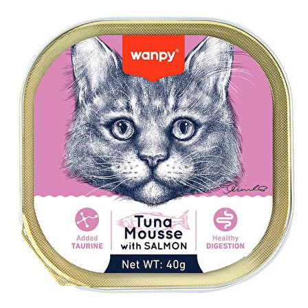 Wanpy Kedi Alutray Yaş Mama 12x40gr (Ton,Somon-Ton,Tavuk)