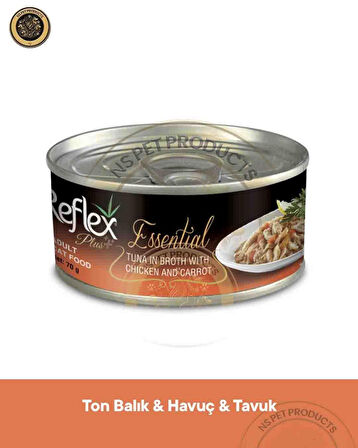 Reflex Plus Essential Kedi Ton Balıklı&Havuç&Tavuk 70gr