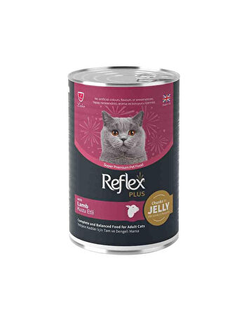  Reflex Plus Jöle İçinde Et Parçacıklı Kuzu Etli Yetişkin Kedi Maması 400gr