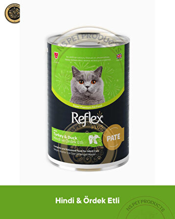  Reflex Plus Pate Hindi ve Ördek Etli Yetişkin Kedi Maması 395gr