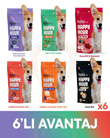 Reflex Happy Hour 6lı Hepsi Bir Arada Köpek 6x60gr