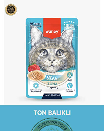 Wanpy Pouch Ton Balıklı Yaş Kedi Maması 70gr