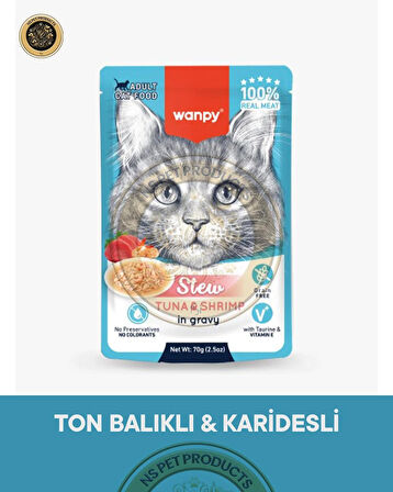 Wanpy Pouch 4lü Avantaj Paketi Yetişkin Yaş Kedi Maması 4x70gr