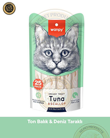 Wanpy Ton-Deniz Taraklı Krema Kedi Ödülü 25x14gr