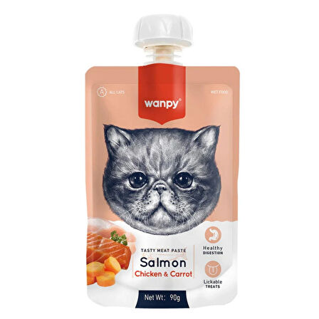Wanpy Taze Somonlu-Tavuklu Kedi Et Ezmesi 90 gr