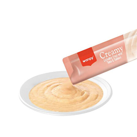 Wanpy Ton-Somon Kedi Krema Ödül Maması 5x14gr
