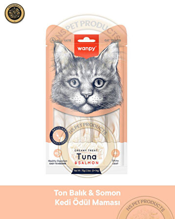 Wanpy Ton-Somon Kedi Krema Ödül Maması 5x14gr