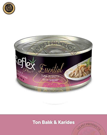 Reflex Plus Essential Kedi Ton Balıklı&Karidesli 6X70gr