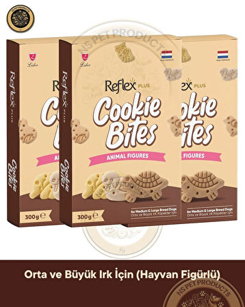 Reflex Cookie Bites Animal Figures 3X300gr Köpek Ödül Maması 3lü Paket 