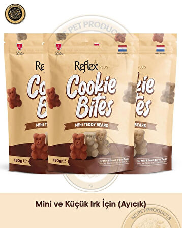 Reflex Cookie Bites Mini Teddy Bears 3X150gr Köpek Ödül Maması 3lü Paket