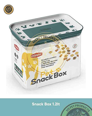 Stefanplast Dikdörtgen Snackbox 1-2 Lt Yeşil/Beyaz