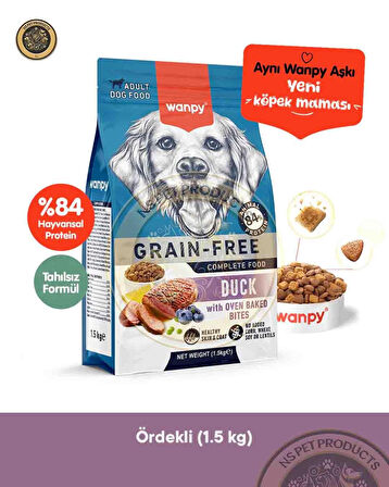 Wanpy Tahılsız Ördek Etli Yetişkin Köpek Maması 1-5 kg