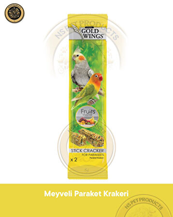 Gold Wings Meyveli Paraket Krakeri 2'li | Vitaminli Paraket Ödül Maması