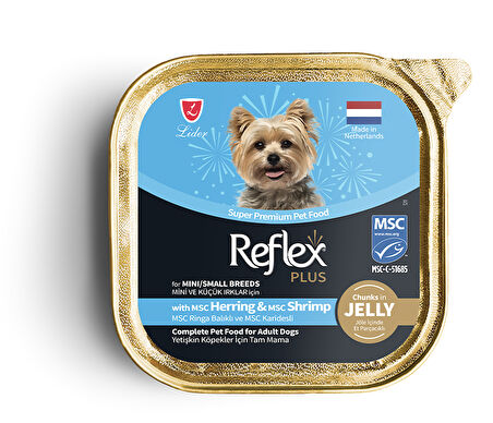 Reflex Plus Pate MSC Karidesli ve Somonlu Mini ve Küçük Irklar için Yetişkin Köpek Maması 24X85 g
