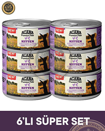 Acana Kitten Cat Canned Süper Set 6x85 gr