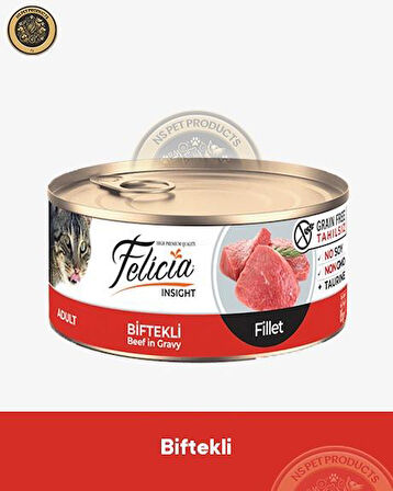 Felicia Biftekli Fileto Yetişkin Kedi Konservesi 85gr