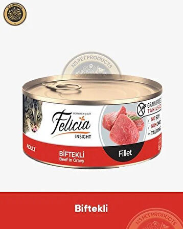 Felicia Biftekli Fileto Yetişkin Kedi Konservesi 3x85gr